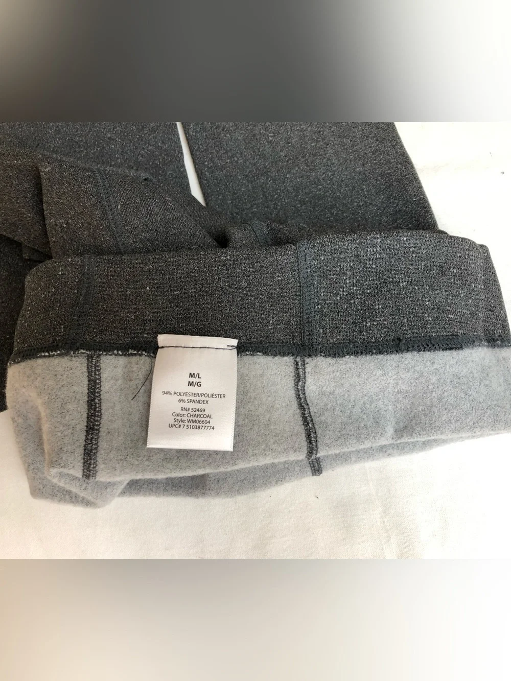 NEW Secret Treasures Grey Fleece Footless Tights M/L